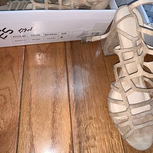 Suede beige heels from Forever21